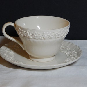 Wedgewood Embossed Queen&#39;s Ware with Grapvine Pattern