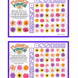Flower Power Würfel Cash-Stuffing-Spar-Challenge