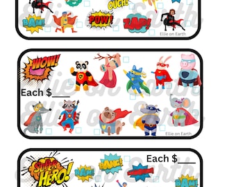A6 Mini Cash Stuffing Savings Challenges Super Hero Printable Download Low Budget