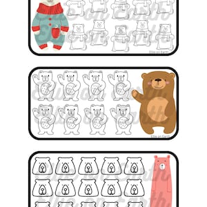 Winter Bears A6 Mini Cash Savings Challenge Printable Download