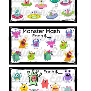 Halloween Mini Savings Challenges Monster Mash A6 Printable