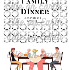 Scarica la sfida del risparmio di denaro stampabile Cena in famiglia