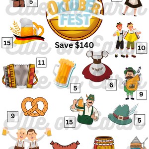 Octoberfest Cash Saving Challenge Printable Download Save 140
