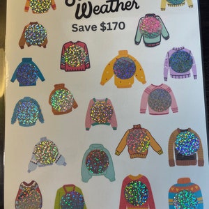Sweater Weather Cash Savings Scratch Off Challenge Fall Autumn Winter  Save 170