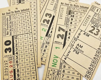Vintage Milwaukee & Suburban Transport Co. daily commuter train tickets Set of 3
