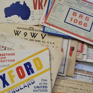 Vintage Ham Radio Cards 1960s-1980s Set of 3