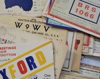 Vintage Ham Radio Cards 1960s-1980s Set of 3
