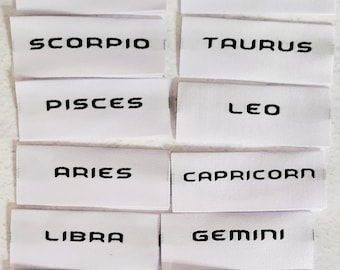 Astrology Woven Labels for Mixed Media