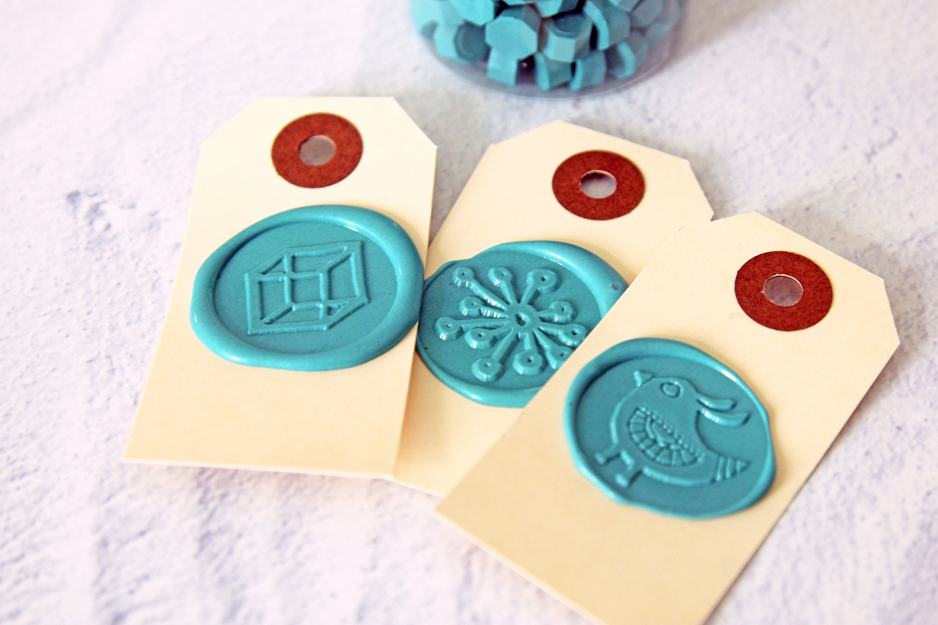 Wax Stamp Beads Etsy
