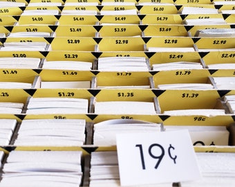 Vintage JCP Price and Size Ticket Lots