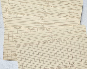 NOS Traveling Requisition Index Cards - Set of 10