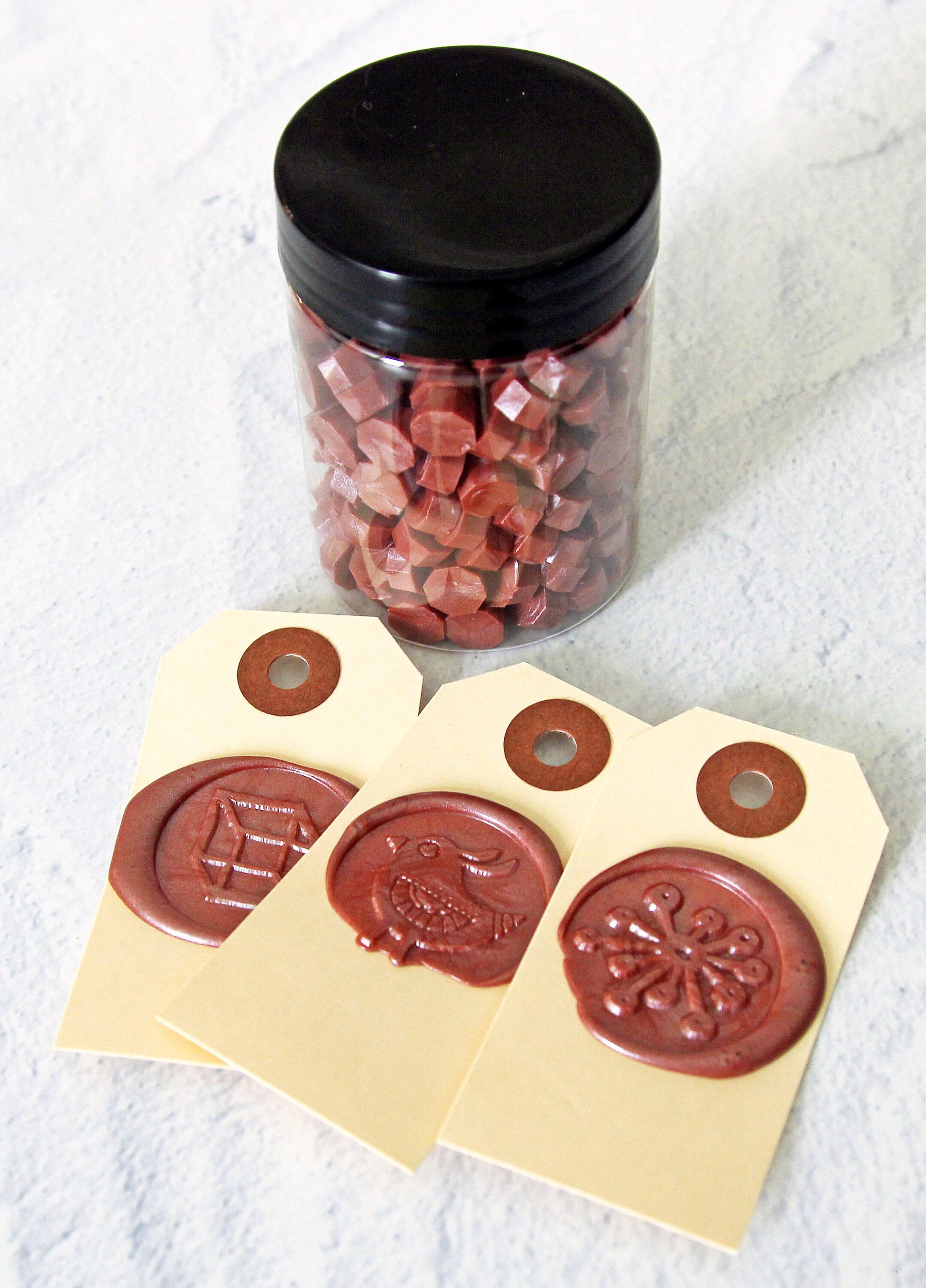 Wax Stamp Beads Etsy