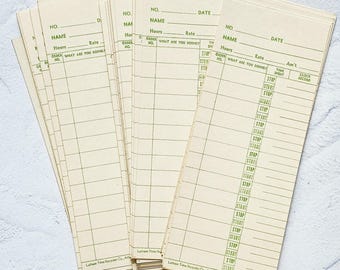 Lathem Time  Company Time Cards, Form 350  - Set of 20
