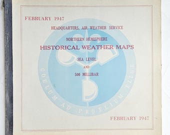 Historical Weather Map Books w enhanced data pages ONE EACH