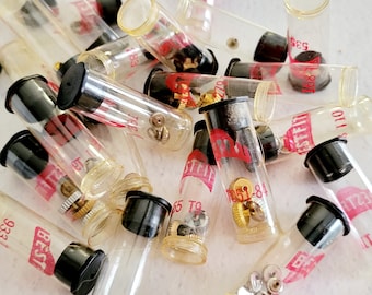 Vintage Watch Vials with Lettering