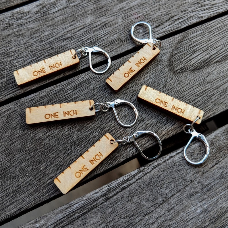 Stitct marker measuring stitch marker wooden stitch marker Etsy
