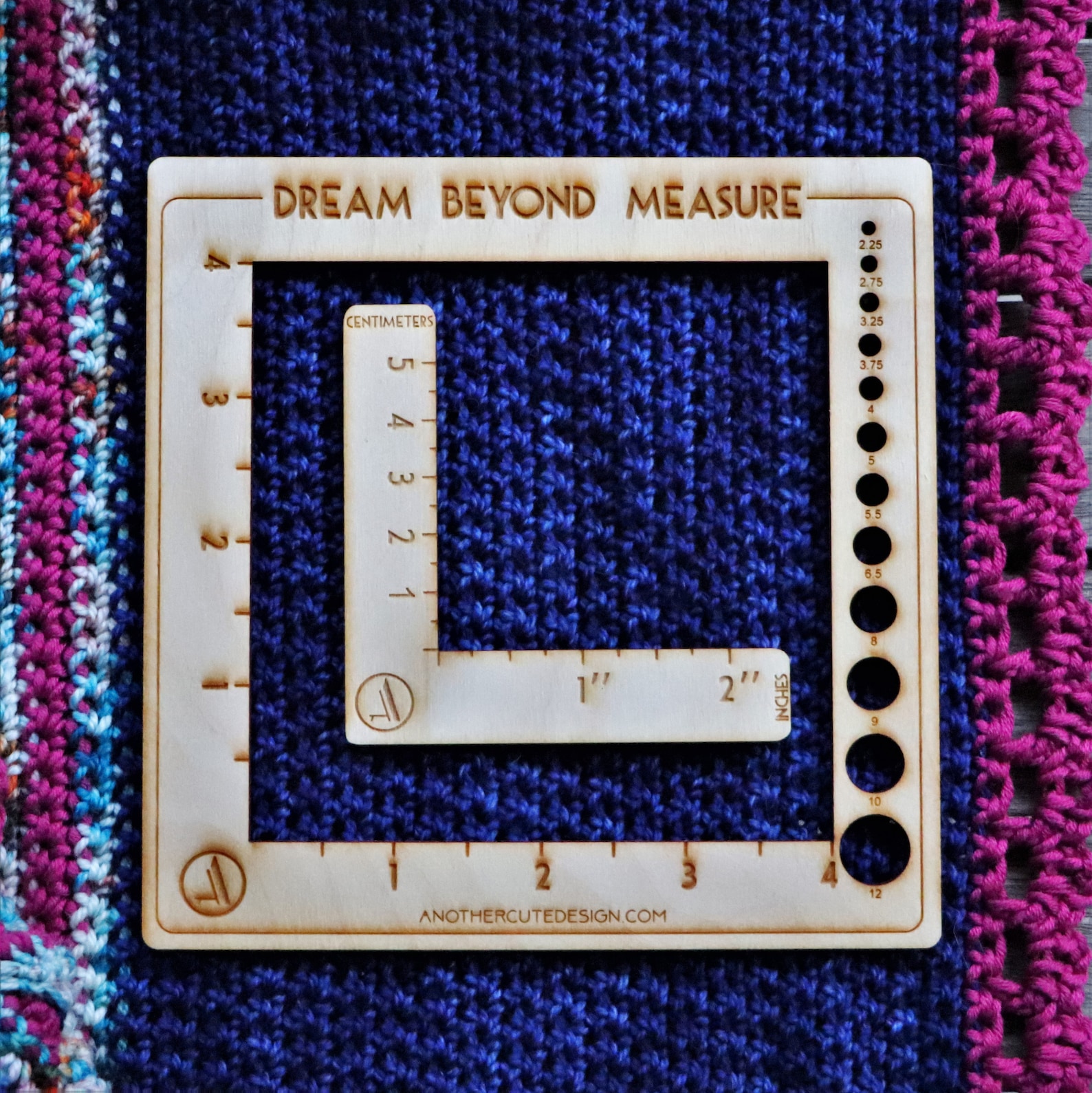 Swatch Gauge wooden swatch gauge crochet swatch gauge Etsy