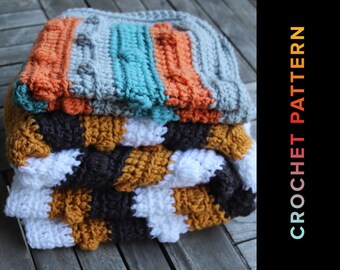 Charlie Baby Blanket, Baby blanket, Baby Blanket Crochet Pattern, Crochet Pattern, Easy Crochet Pattern, Bobble Blanket Crochet Pattern