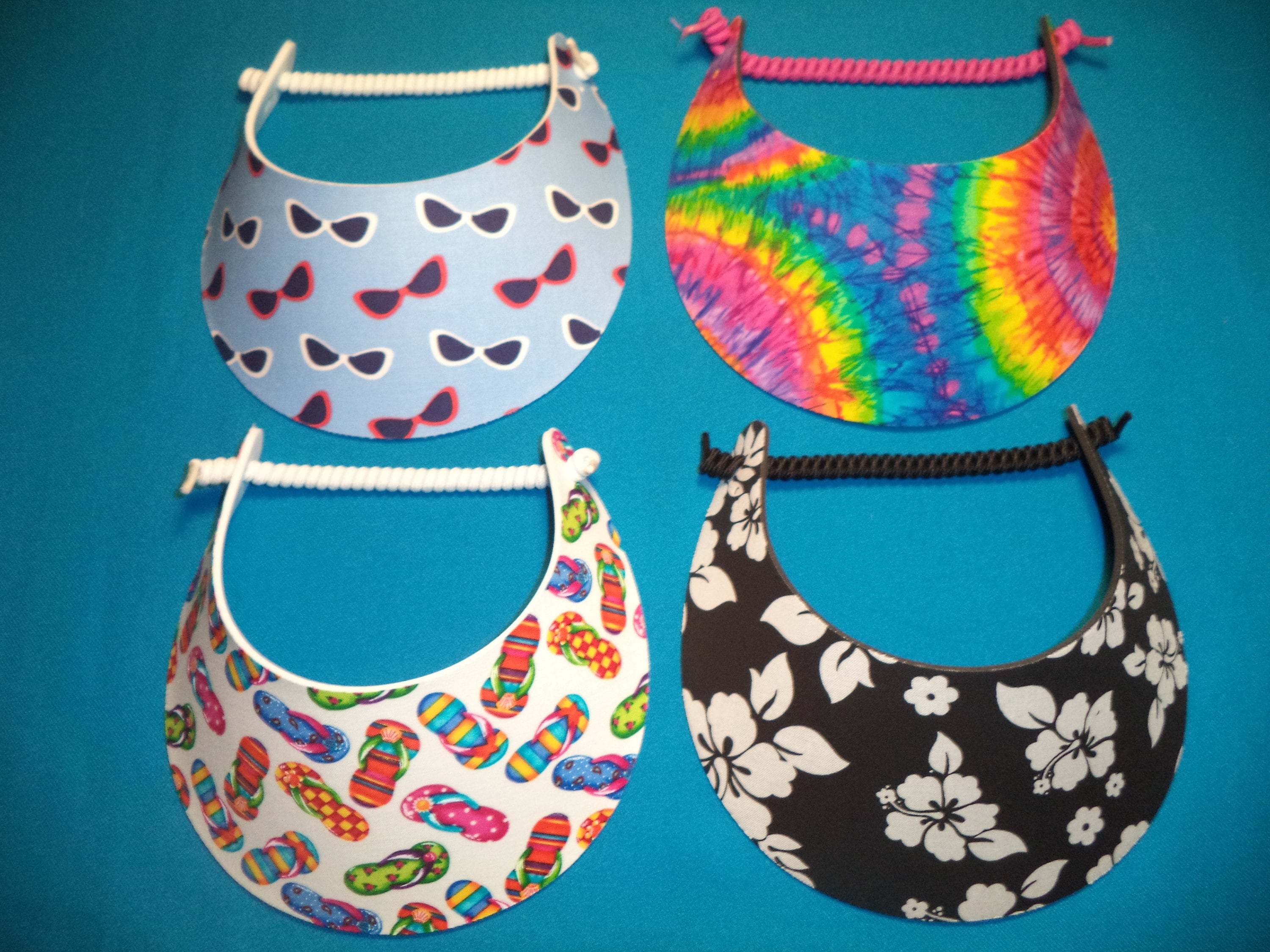 Women Foam Sun Visor Hat No Headache Visors Black White Tan Etsy