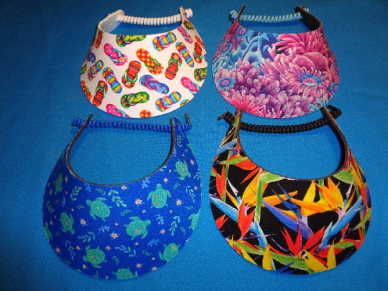 Ladies Women Foam Sun Visor Hat, No Pinch, 2 Visors Minimum, Royal Pink