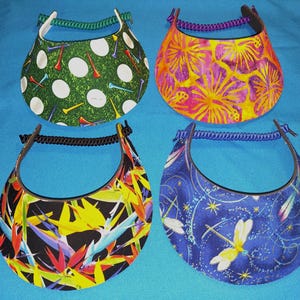 Women Foam Sun Visor Hats, No Pinch Visor, Tan Aqua Blue Black White Navy, Pool Beach Walks Bike Golf Cruise Travel