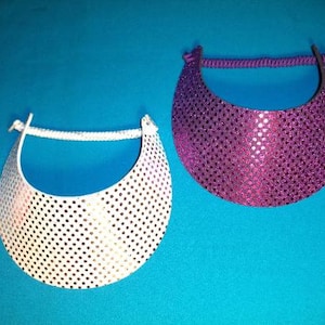 Woman Ladies Sequin Sun Visor, No-Pinch Foam, Adjustable Lightweight Sparkly Silver Gold Black White Beach Pool Golf Cruise Travel Sun Visor