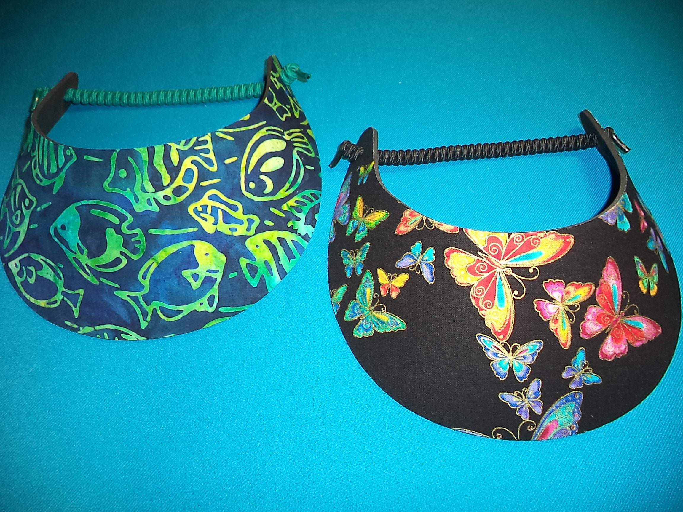 Women Foam Sun Visor Hat No Headache Visors Black White Tan Etsy