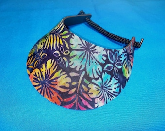 Woman Sun Visor Hat, No Pinch Foam, Elastic Backing, Palms Flip Flops Turtle Margaritas, Walking Beach Pool Cruise Travel