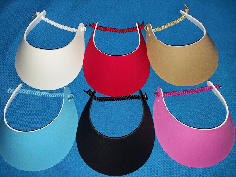 Women Foam Sun Visor Hats No Pinch Visor Tan Aqua Blue Black Etsy