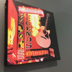 Legends Corner | Nashville Bars | Honky Tonk | Broadway | Metal | Canvas Print | Ready to Hang | Free Shipping