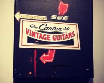 Carter's Vintage Guitars | Historic Nashville | Metal | Canvas Print | Ready to Hang | Free Shipping