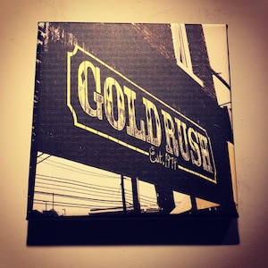 Gold Rush Historic Nashville Nashville Signs Metal Canvas Print Ready to Hang Free Shipping image 1