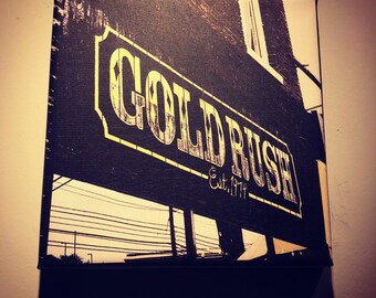 Gold Rush | Historic Nashville | Nashville Signs | Metal | Canvas Print | Ready to Hang | Free Shipping