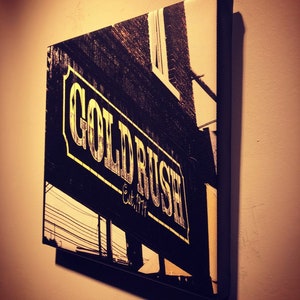 Gold Rush Historic Nashville Nashville Signs Metal Canvas Print Ready to Hang Free Shipping image 3