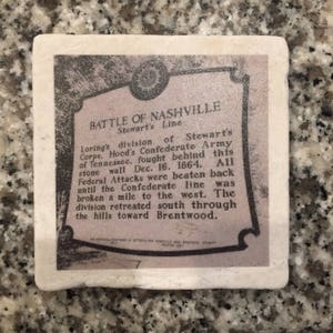 Battle of Nashville Coaster Set Civil War History image 3