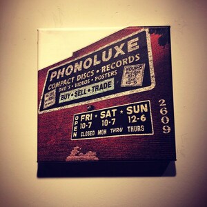 Phonoluxe Nashville Record Store Mural Metal Canvas Print Ready to Hang Free Shipping image 1