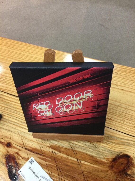 Red Door Saloon East Nashville Metal Canvas Print Ready To Hang Free Shipping