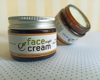 Vegan Retinol & Hyaluronic Acid Night Cream | Herbal Night Renewal Moisturizer | Hydrating Facial Care
