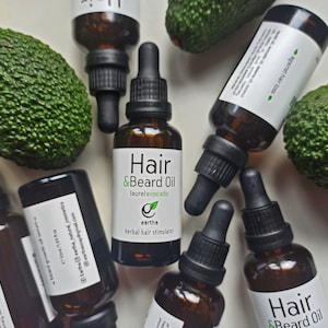 Laurel & Avocado Hair and Beard Oil: Herbal Blend, Zero Waste