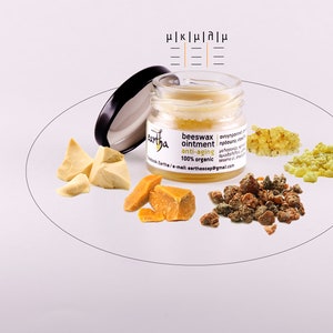 Crema viso e décolleté, balsamo naturale alla cera d'api, ingredienti della natura cretese, cura della pelle con erbe cretesi e oli essenziali