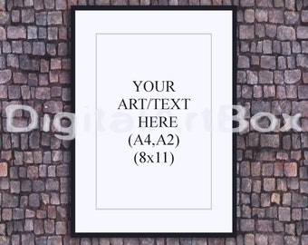 Download A4 Vertical Black Frame Mockup,Small Commercial Use Stock ...