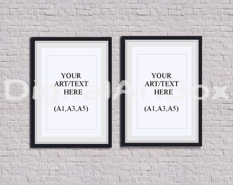 Download Diy Poster Frame Set Of 2 Vertical Black Frame Mockup A5 A3 A1 Picture Frame Poster Mockup Digital Frames Instant Download 90 Free Metal Logo Mockups PSD Mockup Templates