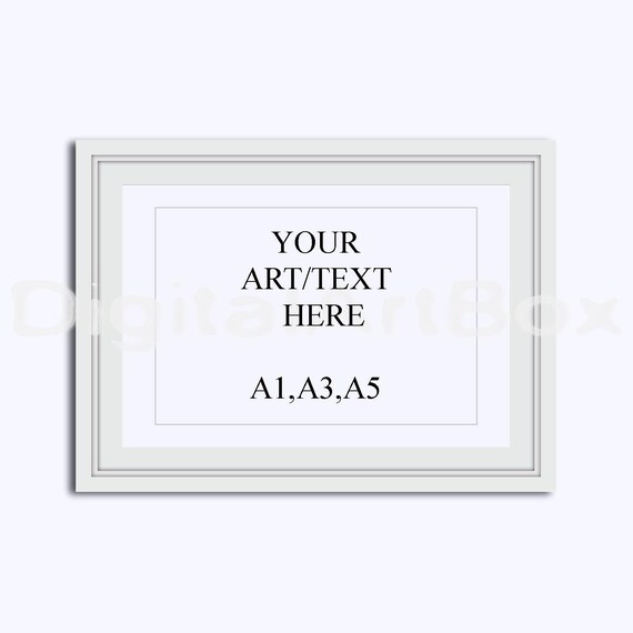 A3 Display Print Mockup A5 Horizontal White Frame Mockupframed A3 Display Print Mockup A5 Horizontal White Frame Mockupframed