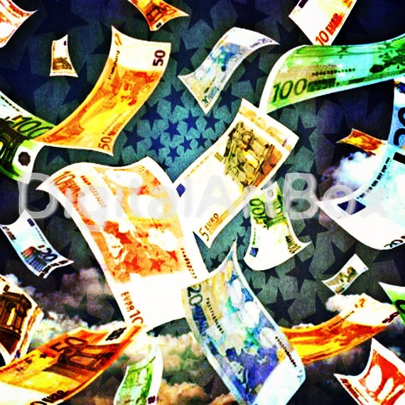 Last Minute Gift Print It Out Diy Money Poster 12x12 Euros