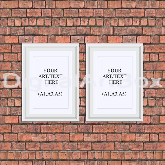 Diy Poster Frameset Of 2 White Mockup Framea5 A3 Diy Poster Frameset Of 2 White Mockup Framea5 A3