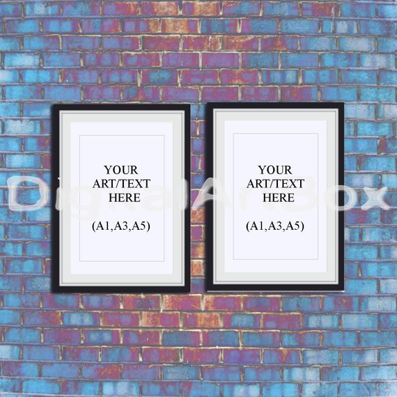 A5 A3 A1 Black Frames Mockup Art Backgroundcommercial Use