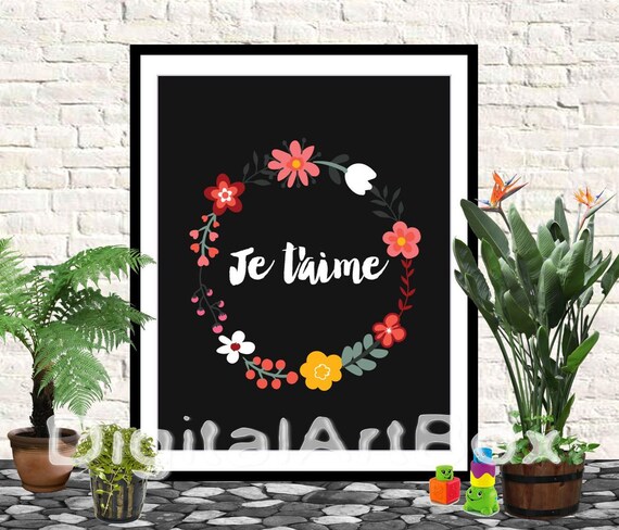 Je Taime French Paris Product Mockup Flowers Last Minute