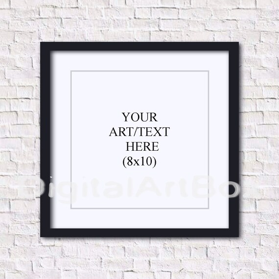 Square Black Frame Mockup Digi Frames Diy Poster Instant