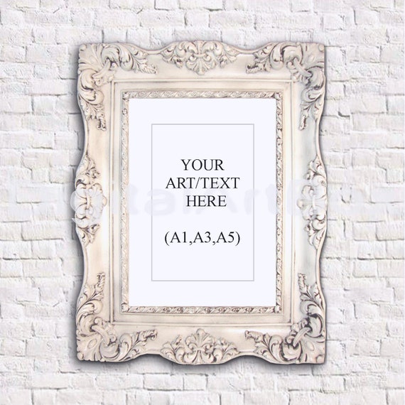 A3 Vertical Ornate Framedisplay And Frame A5white Brick Wallpaper A3 Vertical Ornate Framedisplay And Frame A5white Brick Wallpaper