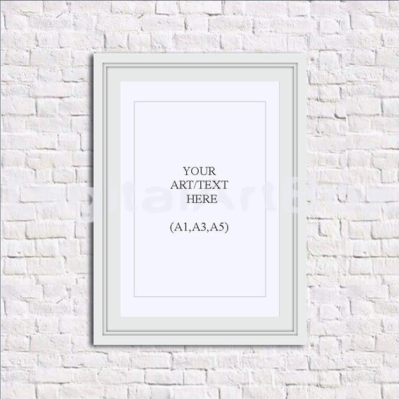 Diy Poster Frame A1a3a5 Digital Vertical White Framewhite Etsy